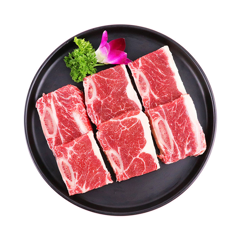 鸿亮官方 黑椒牛仔骨半成品生鲜带肉牛小排骨牛排家庭商用调理
