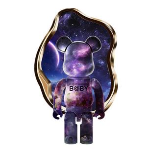 高级感暴力熊装饰画酒吧台球馆商业挂画美发店背景墙壁画发光灯画