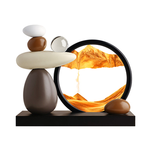 贝汉美时来运转流沙画摆件轻奢高档高级感小众客厅电视柜酒柜装饰