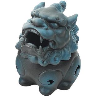 仿古狻猊香薰炉艾熏炉陶瓷熏香炉家用室内摆件复古狮子炉中式香炉