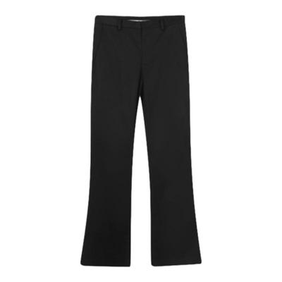 THESOONG低腰拉链微喇休闲裤