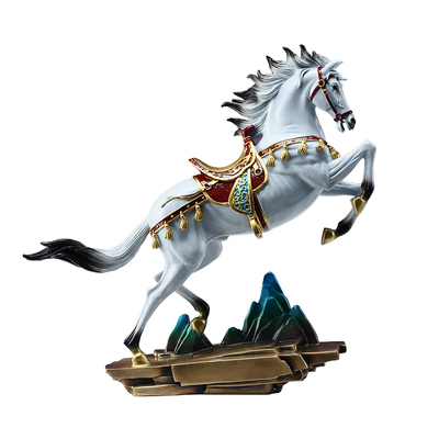 彩铜《千里江山马》摆件