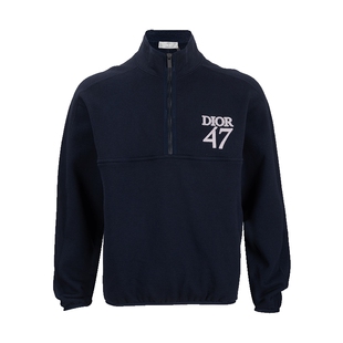 Dior/迪奥男立领半拉链加绒休闲套头卫衣男士2025秋冬新款推选