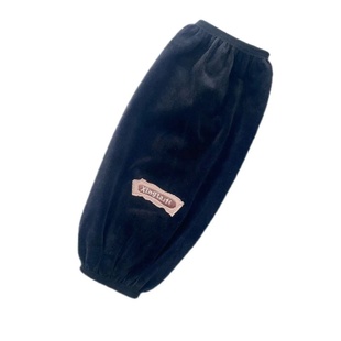 男女长款袖套秋冬新款工作办公室防污羽绒服学生护袖黑色家务成人