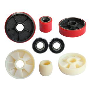 诺力手动叉车轮子配件大全静音pu轮手动液压搬运地牛叉车轮子尼龙