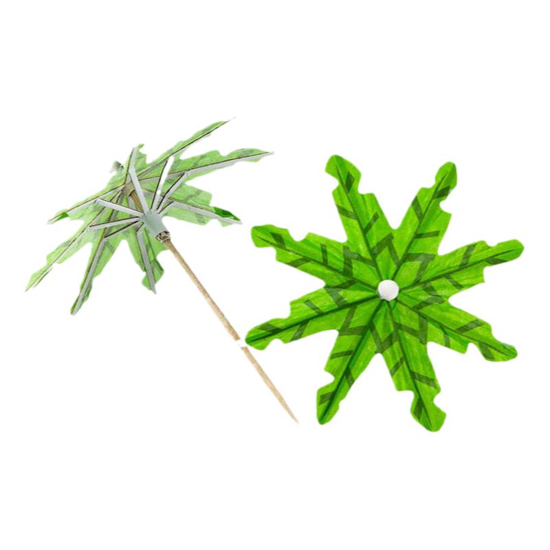 一次性小伞签花纸伞水果盘厨师创意凉菜盘饰蛋糕鸡尾酒装饰椰子伞