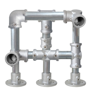 钢管连接件镀锌圆管镀锌管铁管园不锈钢固定件底座扣件免焊接管件