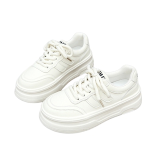 Semir小白鞋女款2025秋冬新款休闲百搭厚底增高白色薄款板鞋女鞋