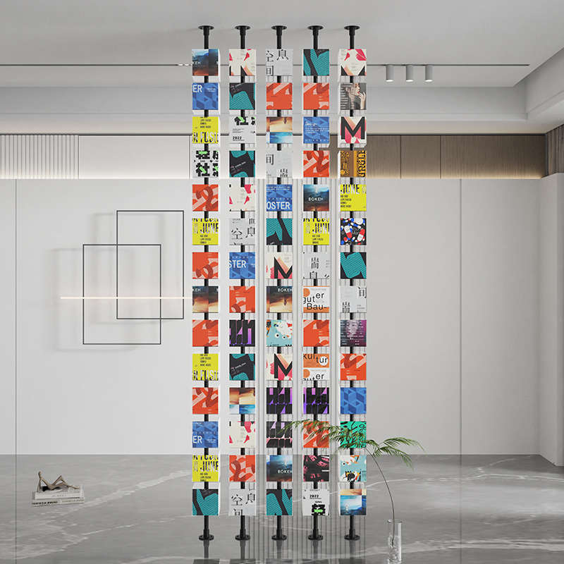 立方体旋转亚克力照片墙可替换组合相框文化背景板互动装饰翻转牌