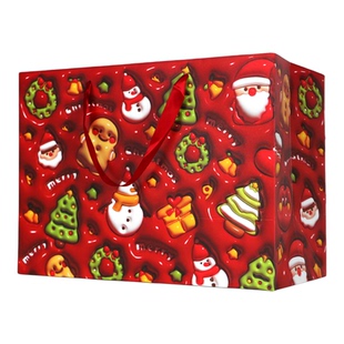 圣诞节原创可爱视觉3D送女友同学礼品袋儿童生日伴手礼装鞋盒纸袋