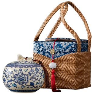 2026新款藤编茶叶罐包装盒空礼盒装高档空盒红茶白茶龙井普洱青花