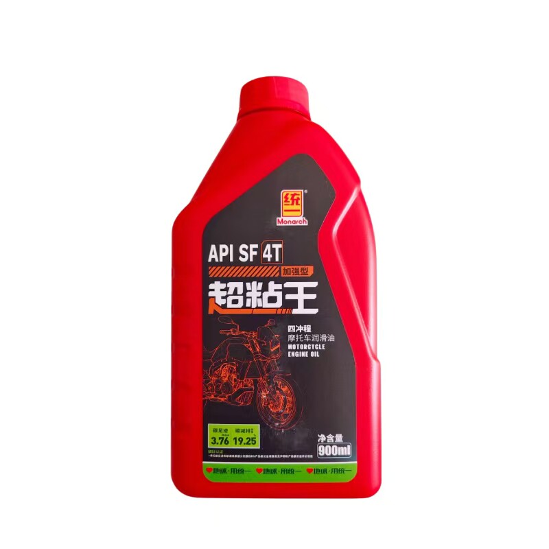 统一超粘王4T摩托车机油0.9L四季