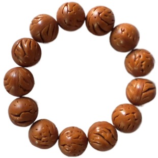 秦岭同树疙瘩龙纹桃核胡打磨正圆光珠11-21mm手持佛念珠手链手串