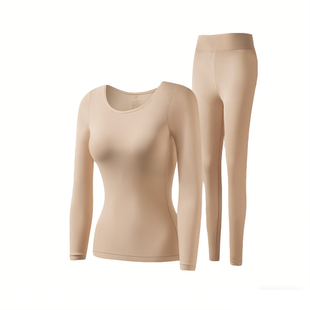 免穿内衣保暖套装女2025冬新款蓄热锁温高弹显瘦不臃肿塑性肌底衣