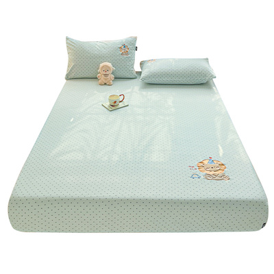 毛巾绣牛奶绒床笠三件套2025新款床垫套宿舍单人床垫保护套防滑罩