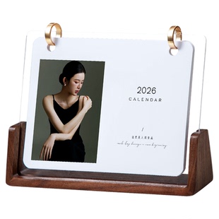 2026年新款个人定制台历日历创意高颜值照片商务桌面摆件月历礼物