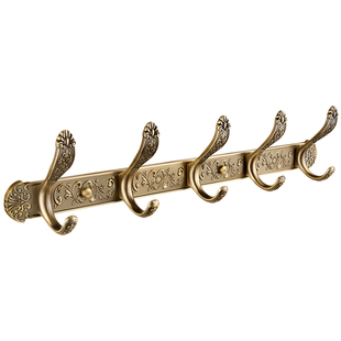 欧式挂衣钩墙壁壁挂浴室衣帽钩门后衣服挂钩复古衣柜仿古衣钩排钩