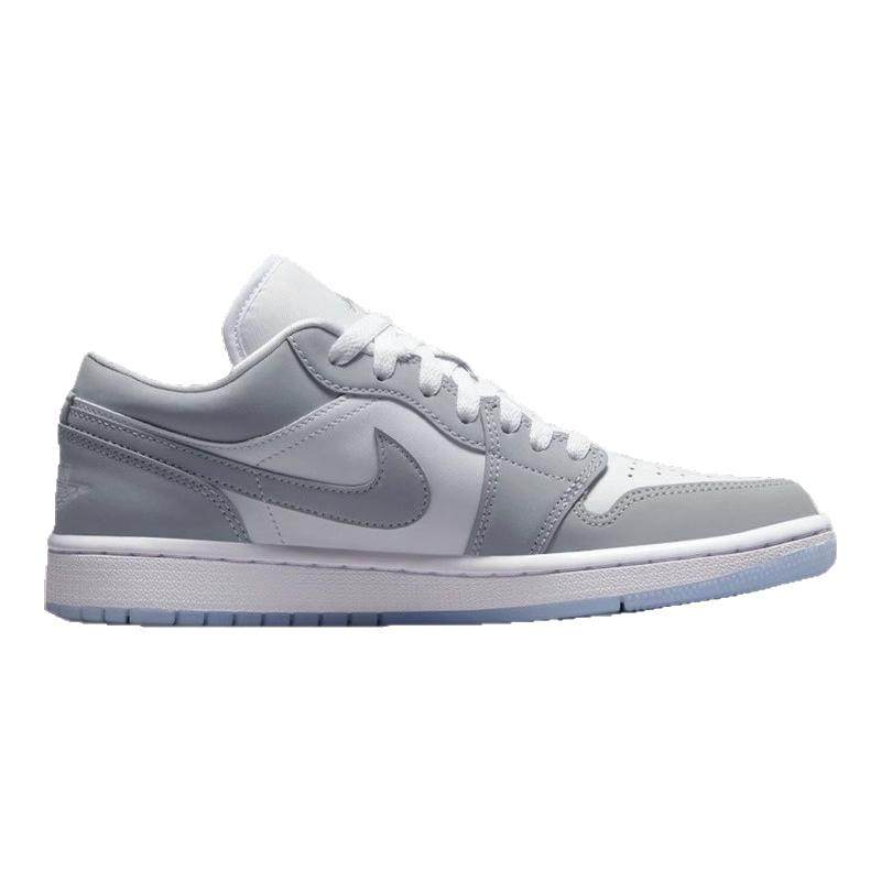 乐积运动 AIR JORDAN 1 AJ1 小迪奥灰白低帮复古篮球鞋DC0774-105