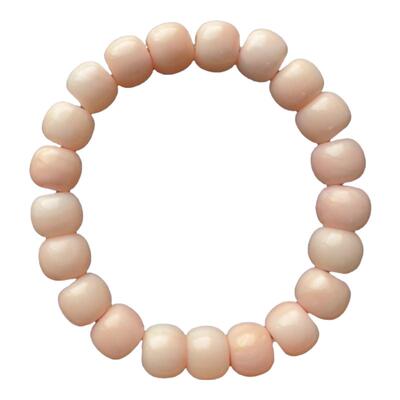 原矿高货粉珊贝玉化手串旷世奇珍