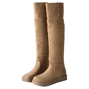 星期六不过膝长筒靴女2025新款冬季美拉德长靴子女复古堆堆骑士靴