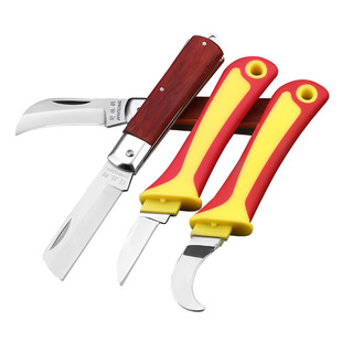 电工刀 弯刃直刃塑料柄3铬13电缆剥皮刀绝缘电工刀拓森五金