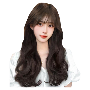 大波浪假发女长发真发全真人发长卷发自然蕾丝无痕递针全头套