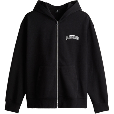 HM男装女装卫衣秋季加绒宽松美式运动风户外情侣连帽开衫1199888