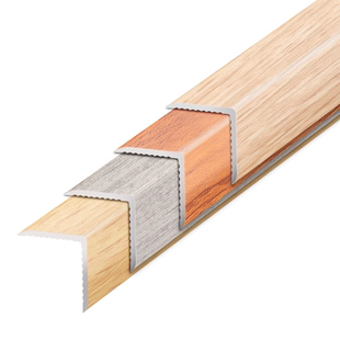 PVC木地板收边条L型不等边直角收口条仿木纹装饰条加厚瓷砖包边条
