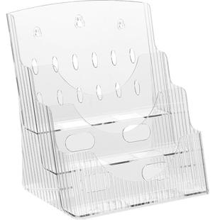 亚克力宣传单目录资料架A4A5A6折页展示架彩票杂志收纳盒透明桌面