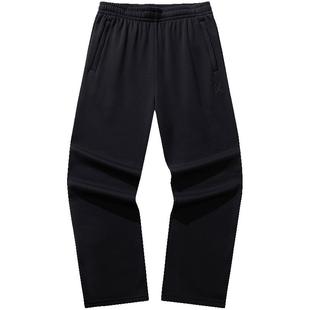 安踏KT运动长裤男士冬季新款加绒保暖阔腿直筒裤子卫裤152541302P