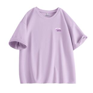 班尼路纯棉正肩短袖T恤女款2026春夏新款小个子宽松休闲内搭上衣N