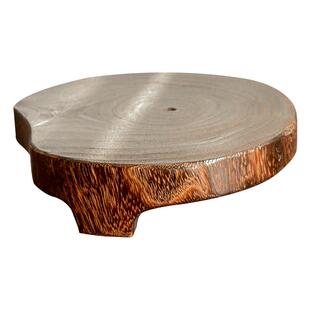 实木茶托茶杯隔热垫子复古树切面茶壶底座民宿茶具配件紫砂壶底托