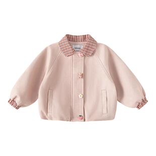 INSbobo女童外套2026春季新款儿童流行上衣宝宝洋气春秋棒球服潮