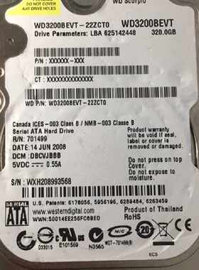 询价- WD3200BEVT-22ZCT0 WD3200B