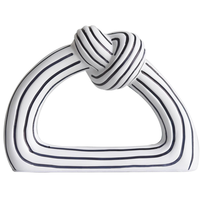 高级感小众黑白条纹设计师摆件