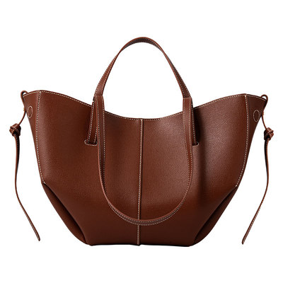 DAVA明星同款牛皮轻奢托特包包女