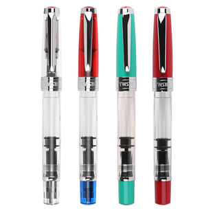 TWSBI三文堂钻石580钢笔活塞吸墨式透明红蓝mini学生成人书法练字