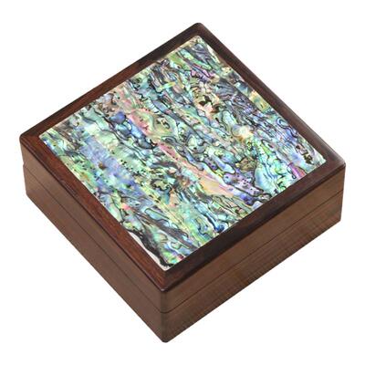 实木螺钿银丝饰品手串玉器收纳盒