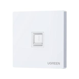 绿联网线面板插座网络面板盒电脑网口光纤宽带双2四4口电话插座信息多接口水晶头对接头六类千兆模块家用开关