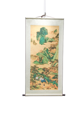 国画卷轴客厅定制画高清喷绘挂画