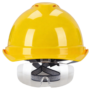 建筑工地安全帽加长帽檐遮阳挡雨施工领导视察加厚防砸新国标ABS