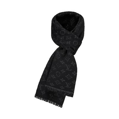 1h可退 自营欧洲直邮LV路易威登男女同款羊毛老花围巾 新年礼物