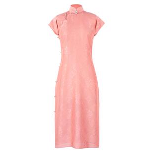 绫萝意丨一城风絮丨仿花罗中式民国风复古立领连肩袖旗袍短款