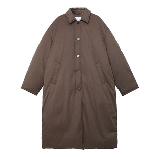 半圆原创设计感女装2025冬季长款过膝宽松茧型风衣式高端羽绒服女