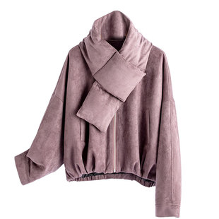 超好看麂皮绒羽绒服冬季女款短款高端2025新款时尚洋气时髦小个子