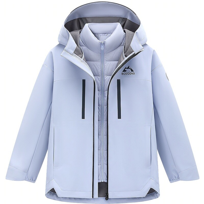 【抗菌绒】波司登奥莱秋季儿童防风保暖三合一叠穿羽绒服 菌奥实拍商品图