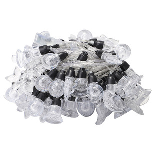 圣诞树装饰灯铃铛星星装扮闪烁彩灯月亮灯泡场景布置花园氛围灯串