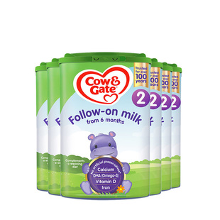 英国牛栏Cow&Gate2段6-12个月婴儿牛奶粉英国原装进口800g*6罐装