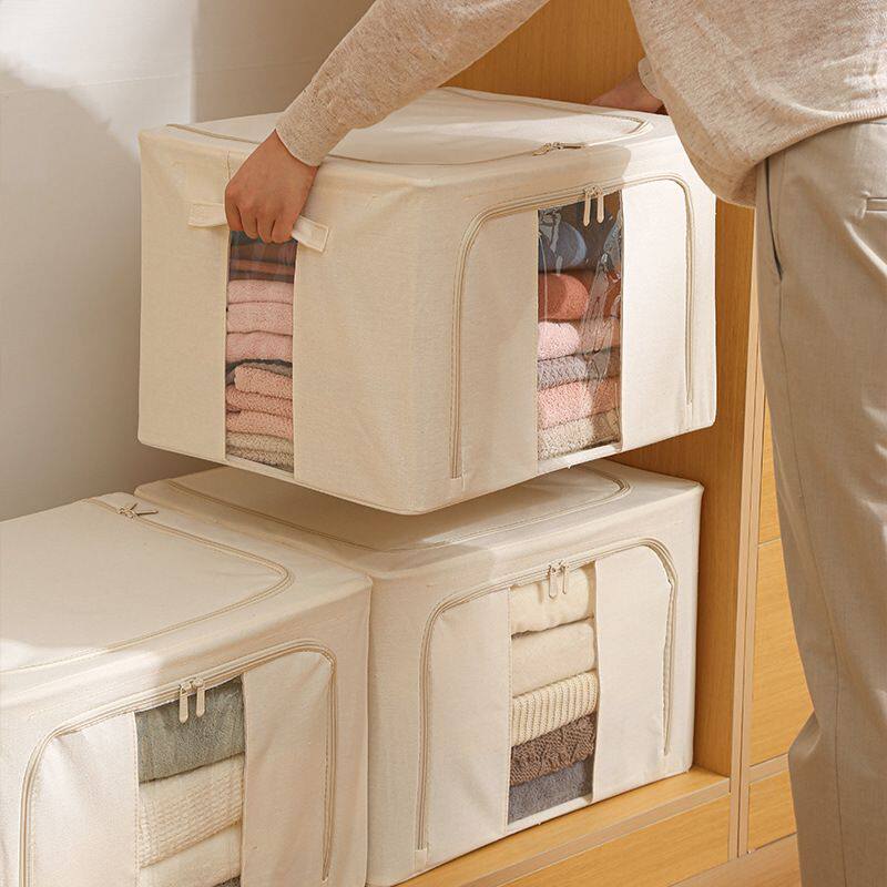 新品 PP板天山百纳箱布艺5.0加粗钢架大容量衣服折叠收纳箱卧室装