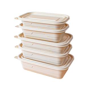 可降解打包盒一次性长方形快餐盒野餐便当盒玉米淀粉外卖650盒子